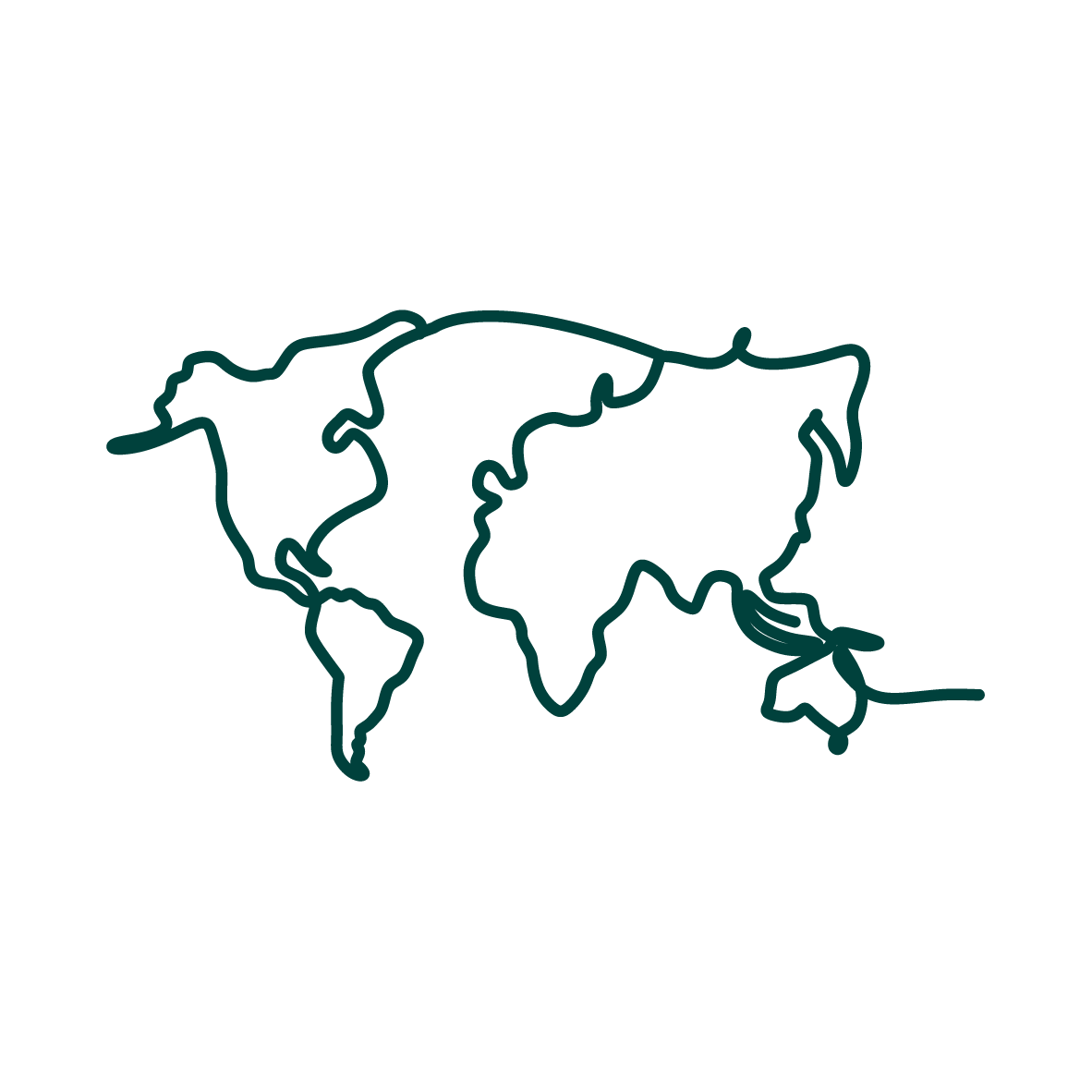 Mappa Mondo verde