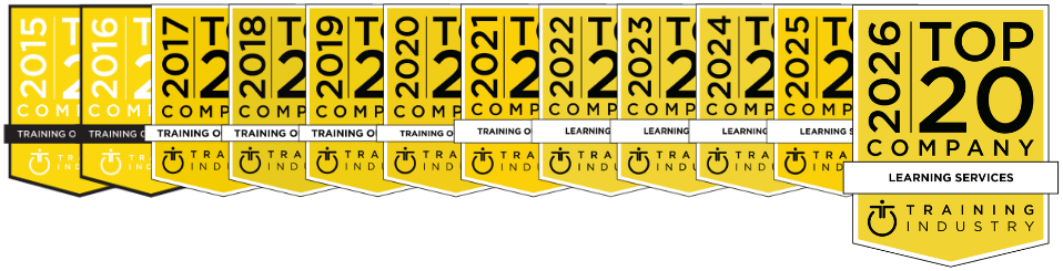 12 badges - top 20 Learning Services